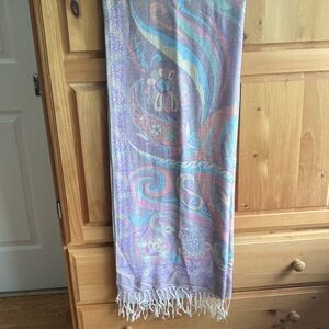 Pastel Paisley Scarf (Pink/Purple)